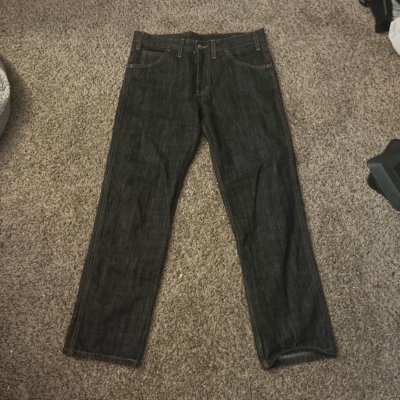 Cheap Monday jeans black gold stitch 31/34 (fits 34/30) - Picture 1 of 6